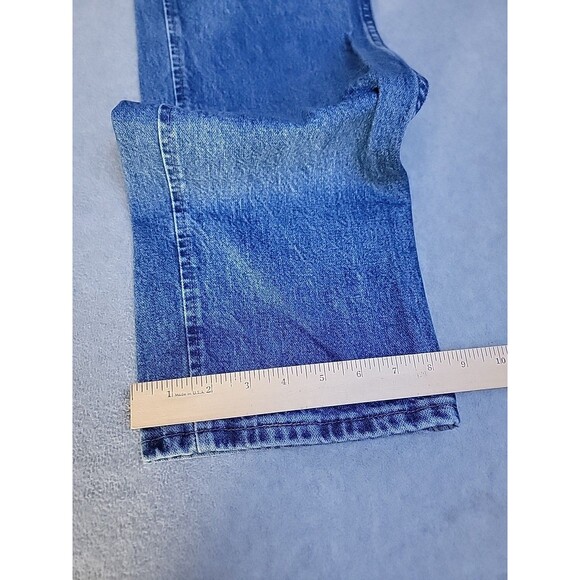 Vintage Wrangler Jeans Mens 36x32  MWZ Slim Straight Blue Cotton Western Mid - Picture 4 of 13